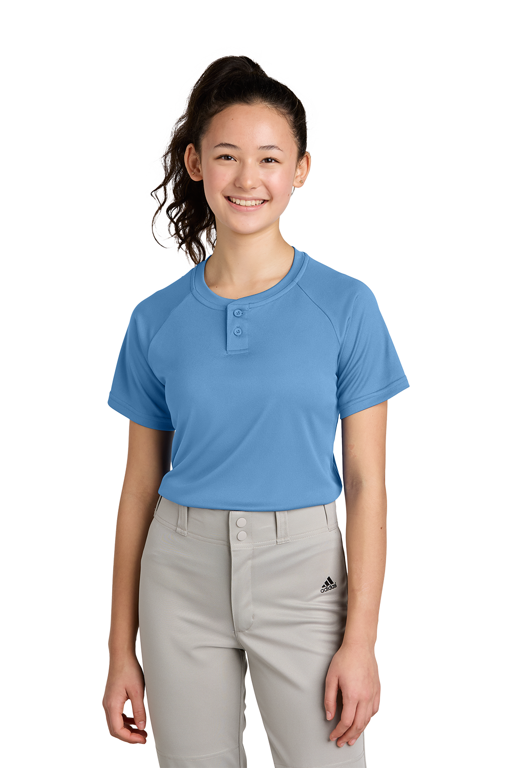 Sport-Tek - Youth PosiCharge Competitor 2-Button Henley